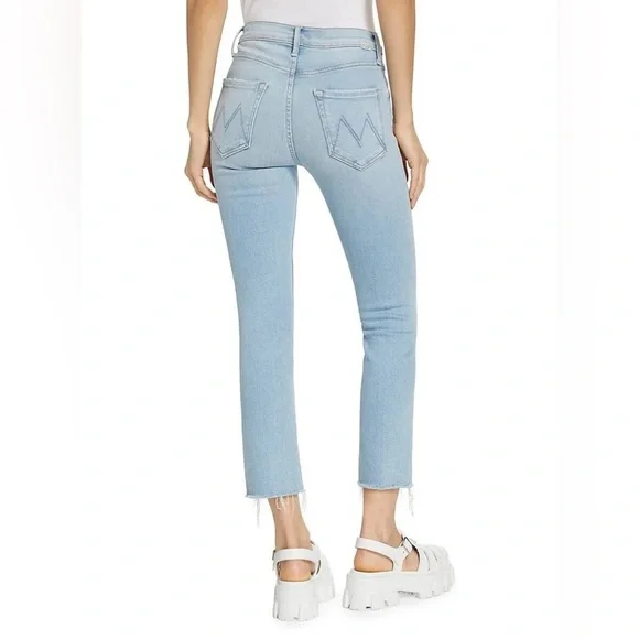 MOTHER The Mid Rise Dazzler Crop Fray in Sun Kissed